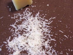 Photo of Pecorino Romano cheese that had never been frozen