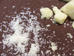 Photo of Pecorino Romano cheese that had been frozen