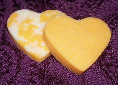 Heart-shaped Colby Jack and Cheddar