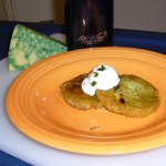 Sage Derby Potato Cakes With Sour Cream Dip